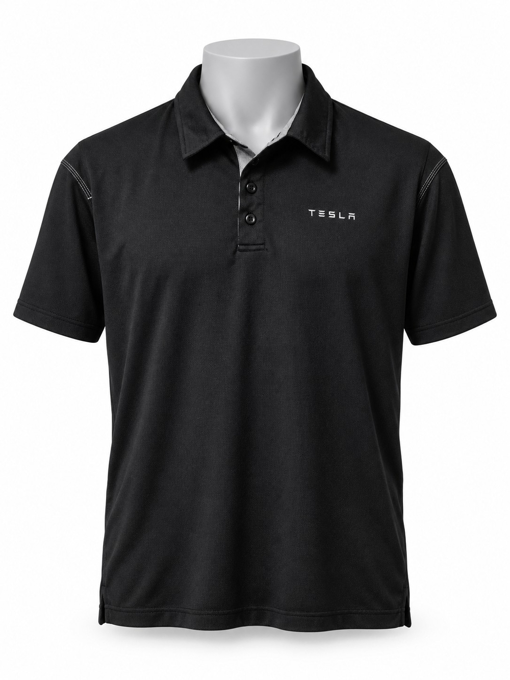 Tesla Men's Black Polo Shirt